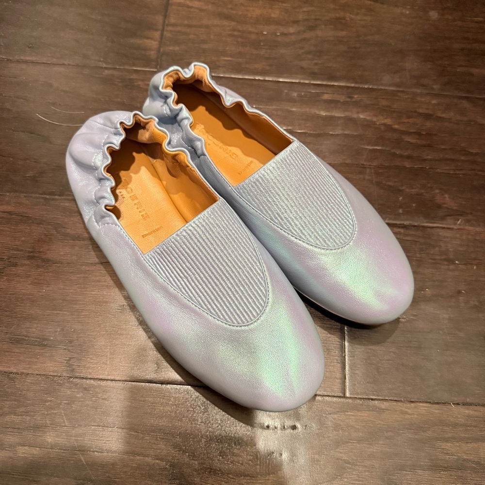Robert Clergerie Shimmering Blue Flats